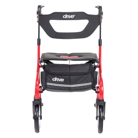 4 Wheel Rollator drive™ Nitro Sprint Hemi Red Folding Aluminum Frame