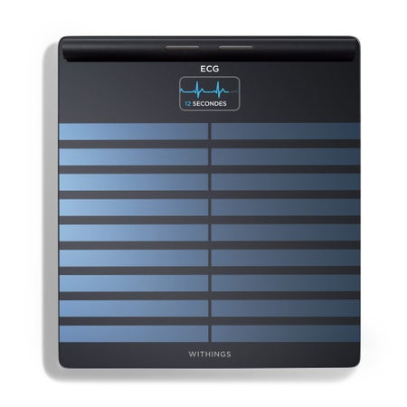 Segmental Body Composition Step On Withings LCD Display 440 lbs. / 200 kg Black Battery Operated