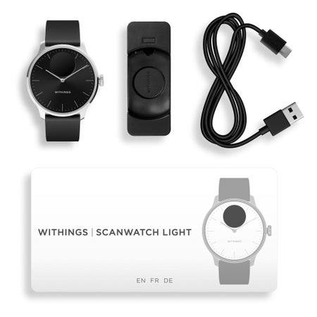 Smartwatch ScanWatch Llight 37mm Withings 24 Hour Grayscale OLED display