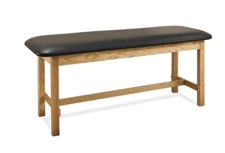 Treatment Table with H-Brace Flat Top Classic Series Fixed Height 27 W X 72 L Inch Flat Top 400 lbs. Weight Capacity