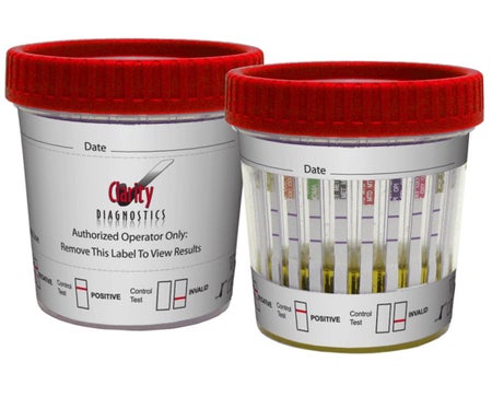 Drugs of Abuse Test Kit Clarity® AMP, BAR, BZO, COC, mAMP/MET, MDMA, OPI300, MTD, OXY, PCP, TCA 25 Tests CLIA Waived