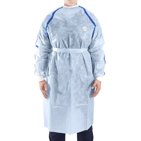 Chemotherapy Procedure Gown ChemoPlus™ X-Large Blue NonSterile AAMI Level 3 Disposable