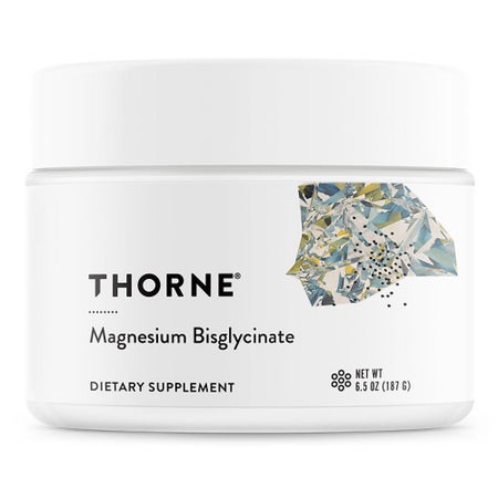 Oral Supplement THORNE® Magnesium Bisglycinate Sweet Flavor Powder 6.5 oz. Canister