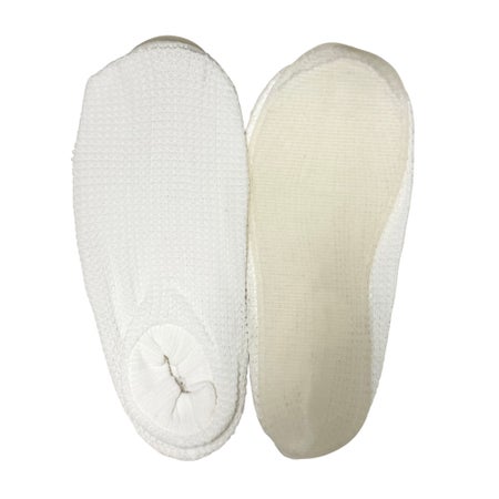 Shower Slippers Unisex Adult Medium Hard Sole Single Patient Use White