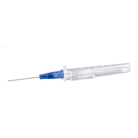 Peripheral IV Catheter ClearSafe™ 20 Gauge 1-1/4 Inch PTFE Straight Hub Non Blood Control Sliding Safety