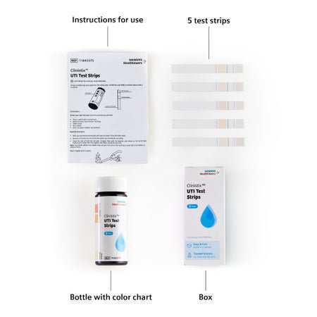 Urinalysis Test Kit Clinistix™ Urinary Tract Infection Detection 5 Tests per Kit CLIA Waived