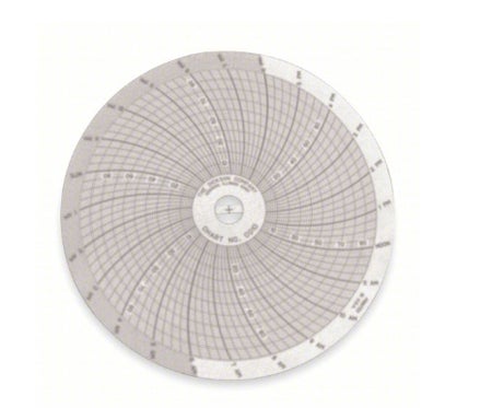 24-Hour Temperature Recording Chart Dickson™ Pressure Sensitive 4 Inch Diameter Gray Grid