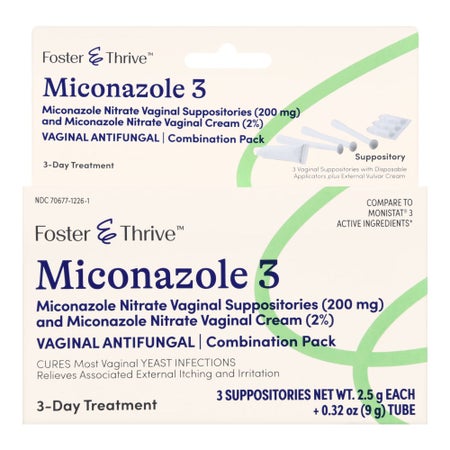 Vaginal Antifungal Kit Foster & Thrive™ 2% Strength / 200 mg Cream / Suppository