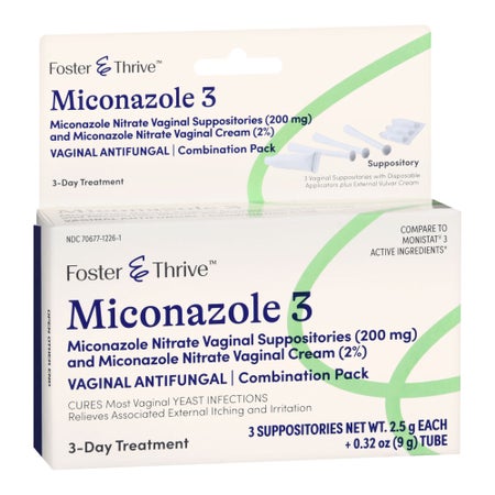 Vaginal Antifungal Kit Foster & Thrive™ 2% Strength / 200 mg Cream / Suppository