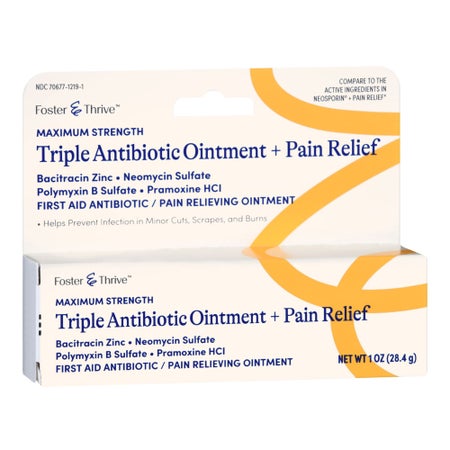 First Aid Antibiotic with Pain Relief Bacitracin / Neomycin / Polymyxin B / Pramoxine HCl Foster & Thrive™ Ointment 1 oz. Tube
