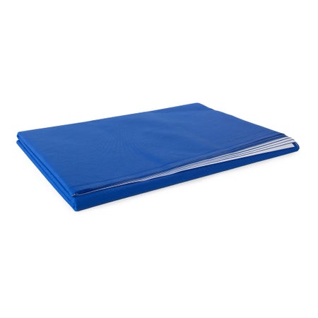 Sterilization Wrap McKesson White / Blue 48 X 48 Inch Dual Layer SMS Polypropylene