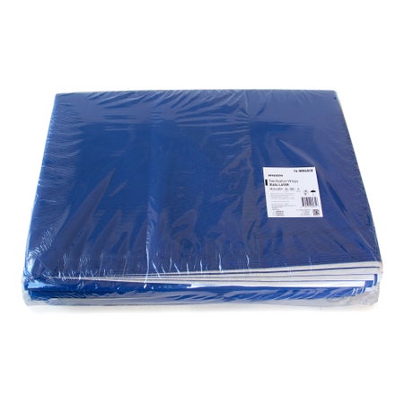 Sterilization Wrap McKesson White / Blue 48 X 48 Inch Dual Layer SMS Polypropylene