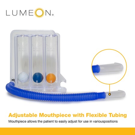 Tri Flow Rate Incentive Spirometer McKesson LUMEON™ Universal 600 to 1200 mL Without One Way Valve