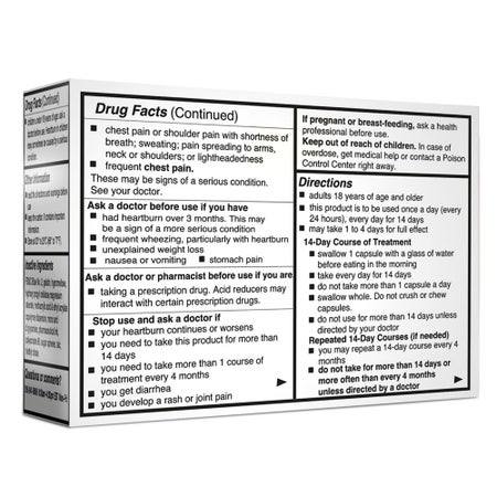 Antacid RELIABLE-1® 20 mg Strength Capsule 42 per Bottle