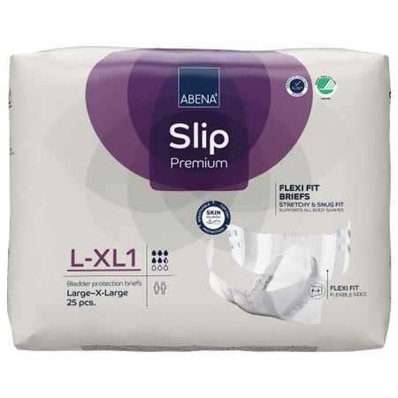 Incontinence Brief Abena Slip Flexi Fit Adult Large / X-Large Unisex Disposable Moderate Absorbency