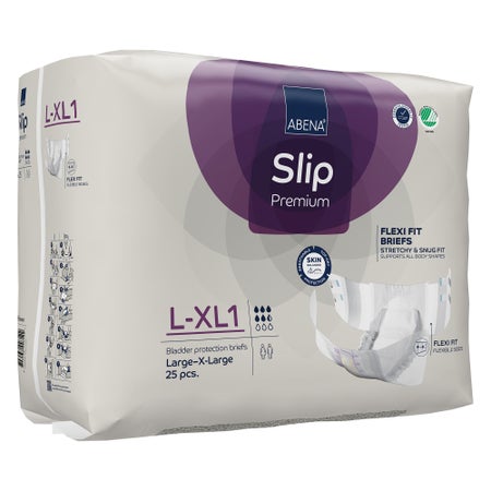 Incontinence Brief Abena Slip Flexi Fit Adult Large / X-Large Unisex Disposable Moderate Absorbency