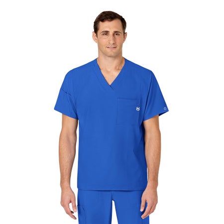 Scrub Shirt Wink™ W123 X-Large Royal Blue 4 Pockets Short Sleeve Male