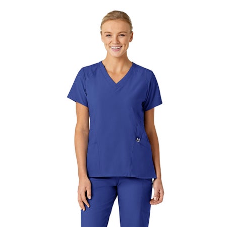 Scrub Shirt Wink™ W123 Medium Galaxy Blue 3 Pockets Short Sleeve Female