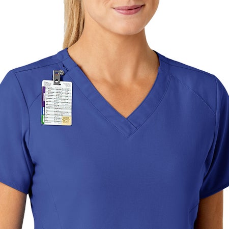 Scrub Shirt Wink™ W123 Medium Galaxy Blue 3 Pockets Short Sleeve Female
