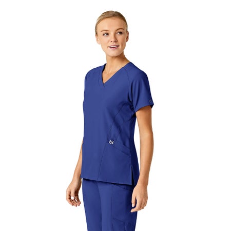 Scrub Shirt Wink™ W123 Medium Galaxy Blue 3 Pockets Short Sleeve Female