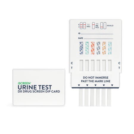 Drugs of Abuse Test Kit iScreen® DX AMP1000, COC300, OPI2000, PCP25, THC50 25 Tests CLIA Waived