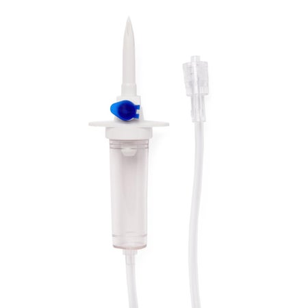 Primary IV Administration Set Medline Gravity 2 Ports 15 Drops / mL Drip Rate 108 Inch Tubing Solution