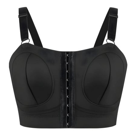 Hands-Free Pumping / Nursing Bra Zomee 2 in 1 40 to 42 Inch Chest X-Large Black Front Hook and Eye Closure Adjustable Strap