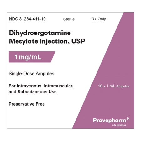 Dihydroergotamine Mesylate 1 mg / mL Injection 1 mL