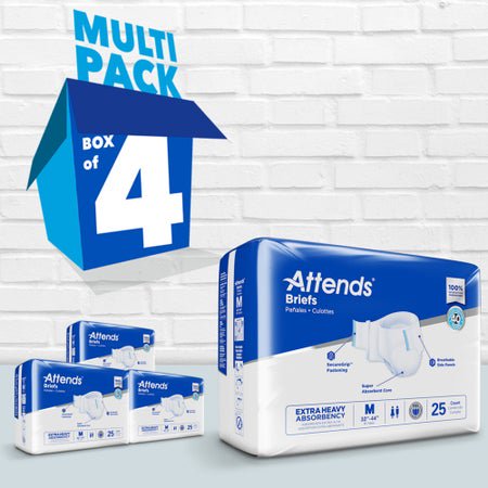 Incontinence Brief Attends® Care Advanced Adult Medium Unisex Disposable Heavy Absorbency