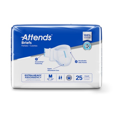 Incontinence Brief Attends® Care Advanced Adult Medium Unisex Disposable Heavy Absorbency