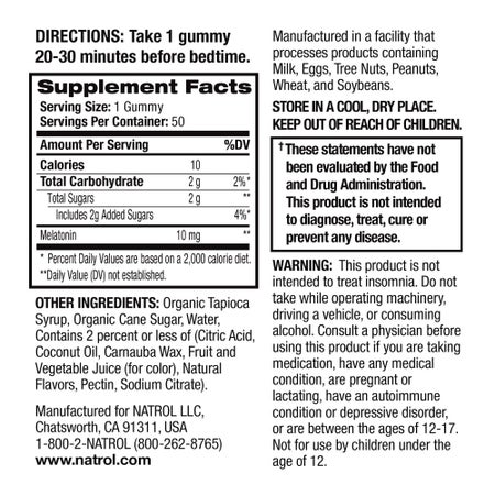 Natural Sleep Aid 50 per Bottle Gummy