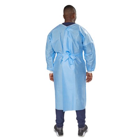 Protective Procedure Gown McKesson X-Large Blue NonSterile Not Rated Disposable
