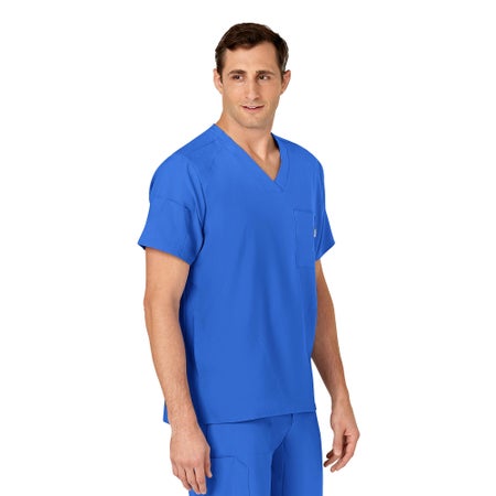 Scrub Shirt Wink™ W123 2X-Large Royal Blue 3 Pockets Short Sleeve Male