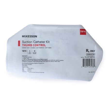 Suction Catheter Tray McKesson 18 Fr. DeLee Tip Chimney Control Vent