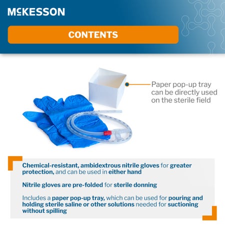 Suction Catheter Tray McKesson 18 Fr. DeLee Tip Chimney Control Vent