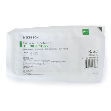 Suction Catheter Tray McKesson 14 Fr. DeLee Tip Chimney Control Vent