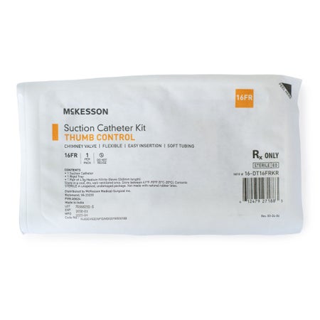 Suction Catheter Tray McKesson 16 Fr. DeLee Tip Chimney Control Vent
