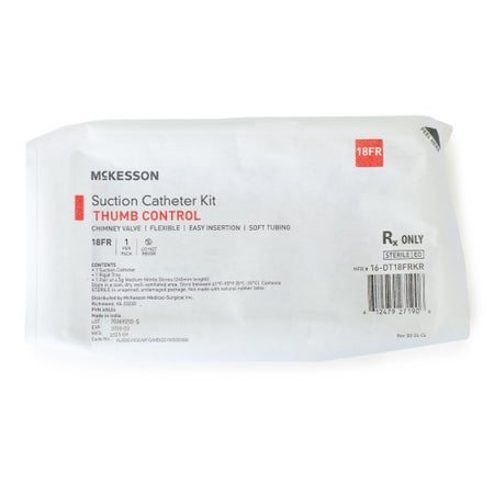 Suction Catheter Tray McKesson 18 Fr. DeLee Tip Chimney Control Vent