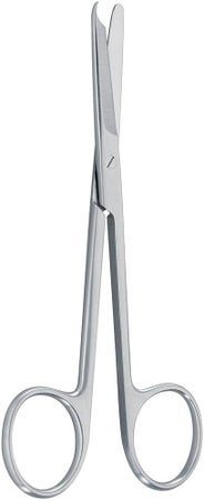 Stitch Scissors Miltex® Disposable Spencer-Littauer 4-1/2 Inch Length Floor / Office Grade Pakistani Stainless Steel Sterile Finger Ring Handle Straight Blunt Tip / Blunt Tip