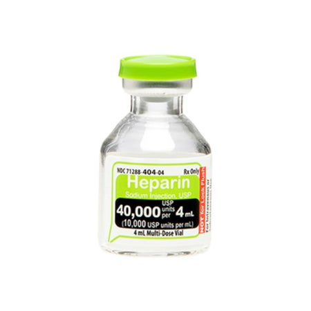 Heparin Sodium, Porcine 10,000 U / mL Injection 4 mL