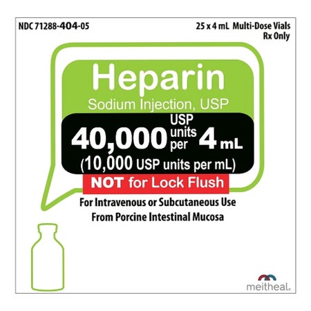 Heparin Sodium, Porcine 10,000 U / mL Injection 4 mL