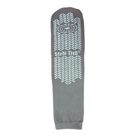 Slipper Socks Stedi Tred® Unisex Adult X-Large Double Tread Single Patient Use Gray