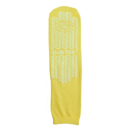 Risk Management Slipper Socks Stedi Tred® Unisex Adult Small / Medium Double Tread Single Patient Use Yellow
