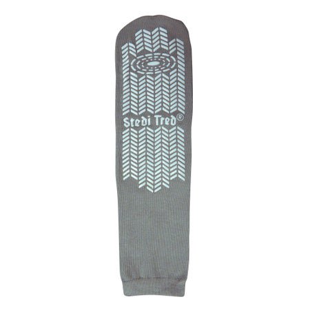 Slipper Socks Stedi Tred® Unisex Adult 2X-Large Double Tread Single Patient Use Gray