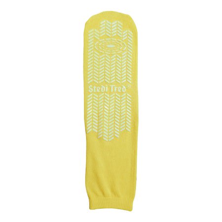 Risk Management Slipper Socks Stedi Tred® Unisex Adult Bariatric Double Tread Single Patient Use Yellow