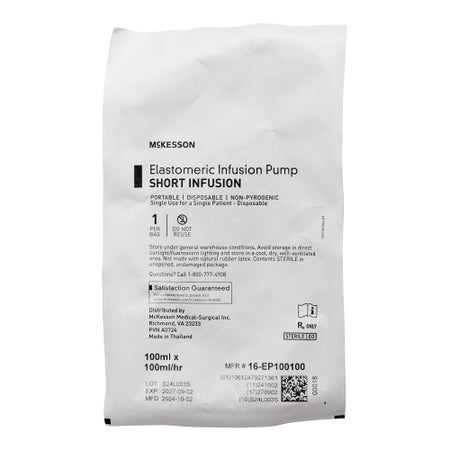 Elastomeric Pump McKesson 100 mL Volume 100 mL / Hr. Flow Rate