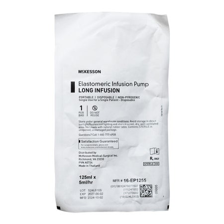 Elastomeric Pump McKesson 125 mL Volume 5 mL / Hr. Flow Rate