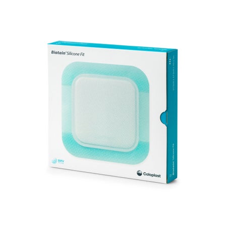 Silicone Foam Dressing Biatain® Silicone Fit 7 X 7 Inch With Border Film Backing Silicone Adhesive Square Sterile