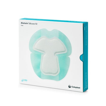 Silicone Foam Dressing Biatain® Silicone Fit 7 X 7 Inch With Border Film Backing Silicone Adhesive Heel Sterile