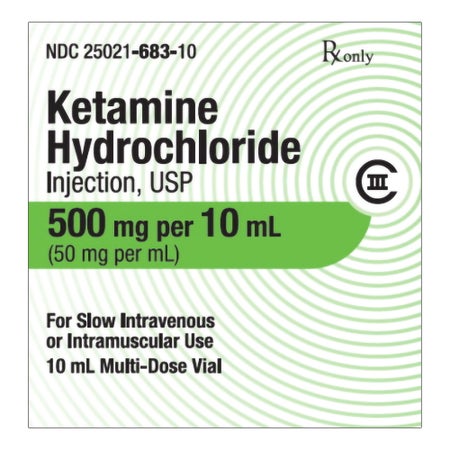 Ketamine HCl 50 mg / mL Injection 10 mL